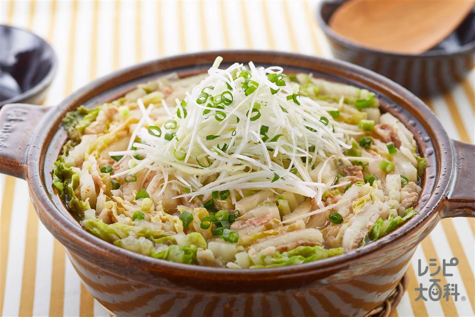 豚バラと白菜の重ね鍋<塩分控えめ>
