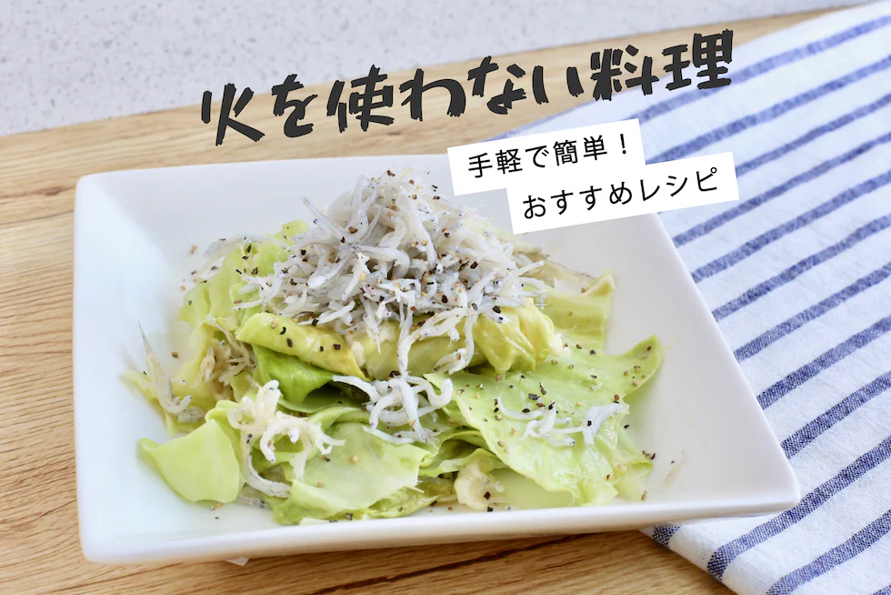 「暑くて料理がたいへん」を解決!
火を使わないレシピ集