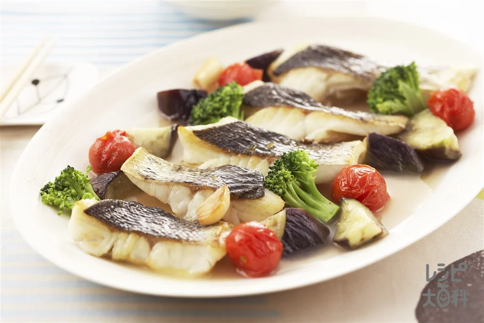 野菜と魚の蒸し煮(アクアパッツァ風)