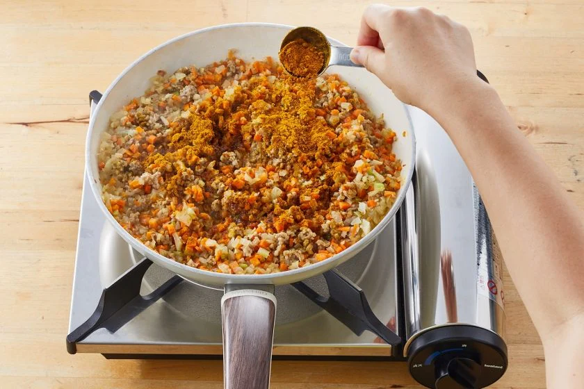 じっくり炒めた玉ねぎとひき肉のキーマカレーのつくり方_4_2