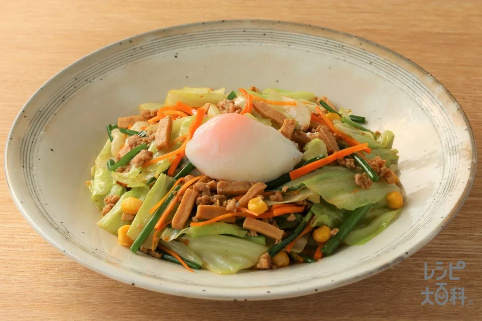 高野豆腐入り肉みそキャベツ