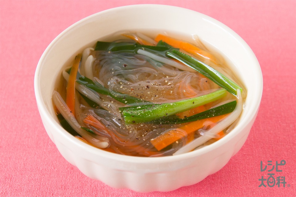 たっぷり野菜の中華風春雨スープの作り方 | レシピ |【味の素パーク】