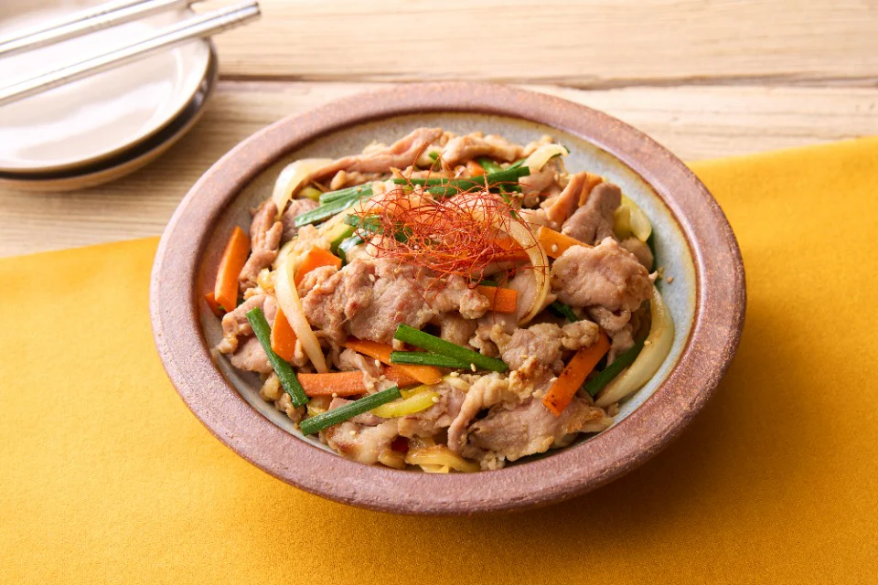 豚肉のプルコギ風炒め