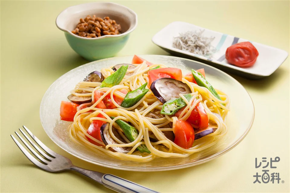 夏野菜の冷製パスタ