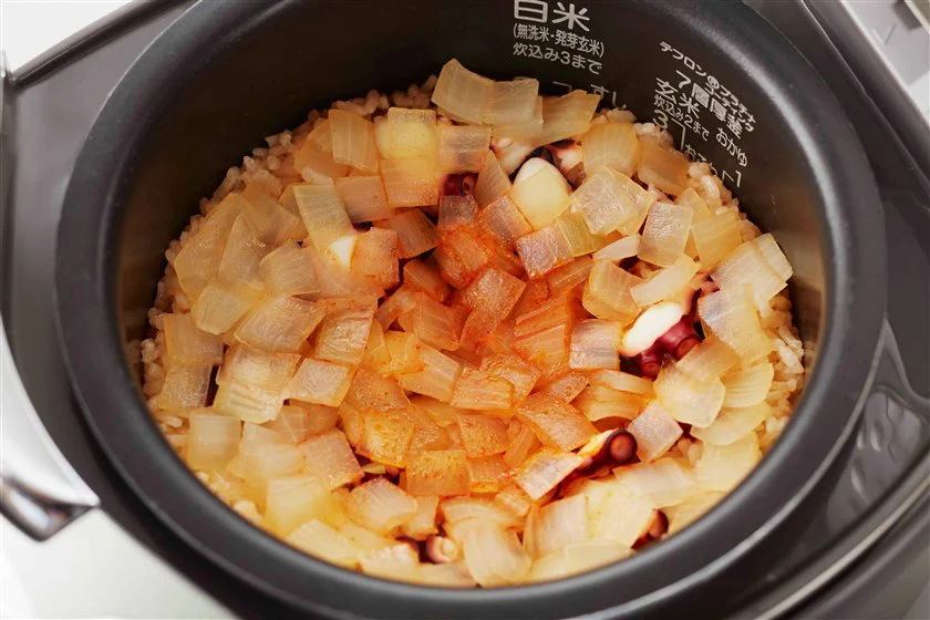 炊き込みたこキムチご飯のつくり方_4_1