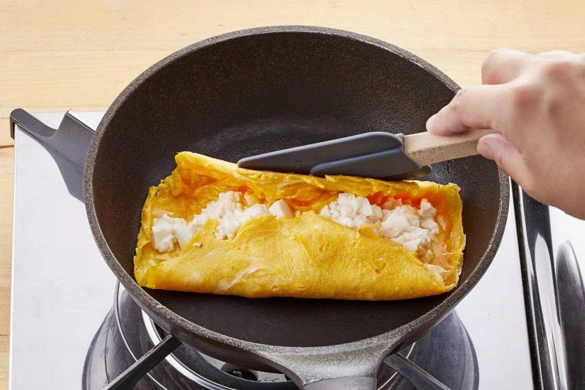 豆腐オムレツ　きのこの香味バター炒めがけのつくり方_3_1