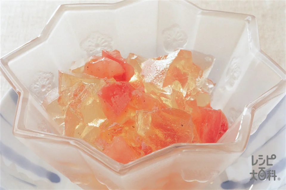 トマト「ほんだし」ゼリースープ
