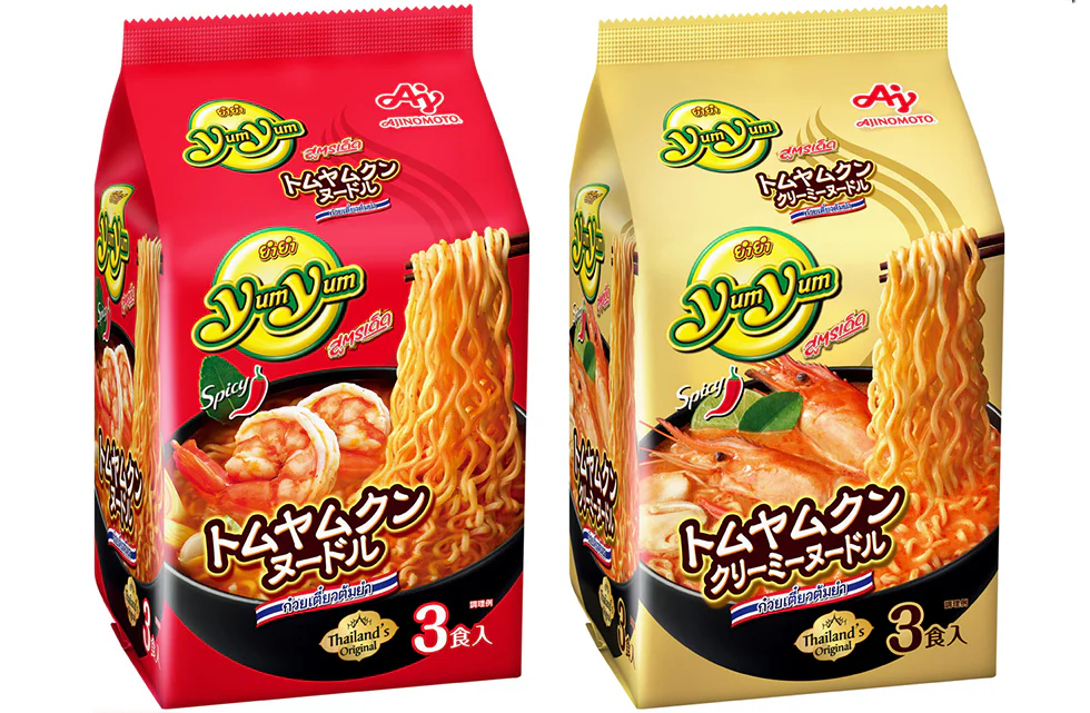 「トムヤムクンヌードル」と「トムヤムクンクリーミーヌードル」。