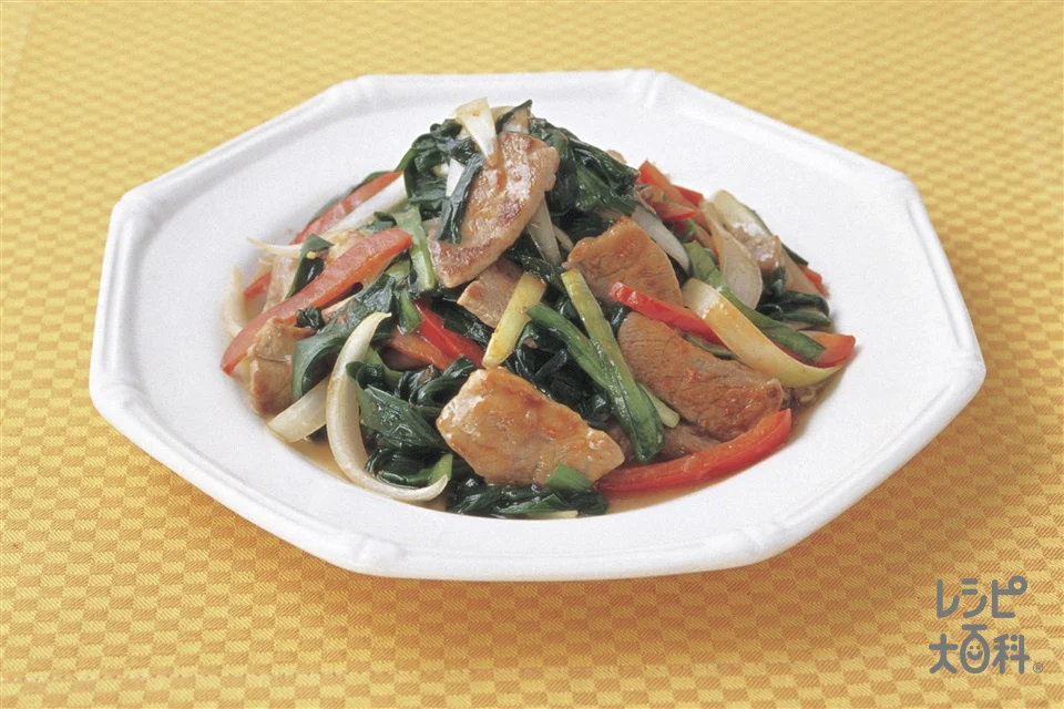 豚にら豆板醤炒め