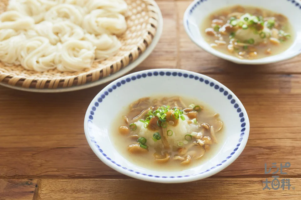 なめこおろし鶏白湯そうめん