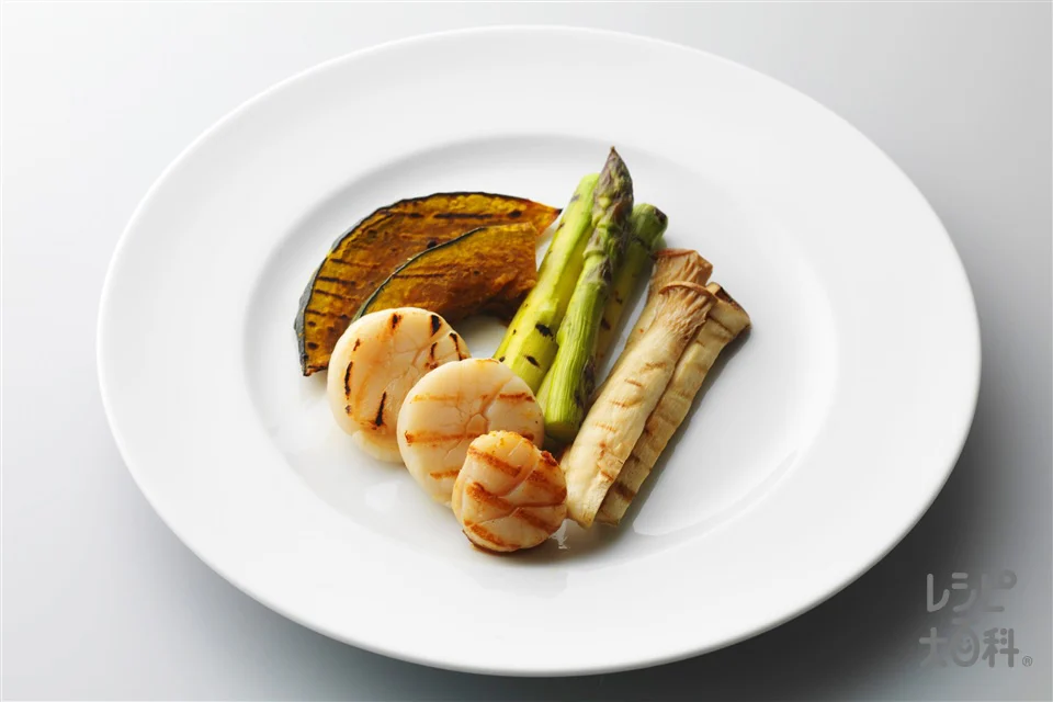 帆立貝柱と野菜の焼き浸し