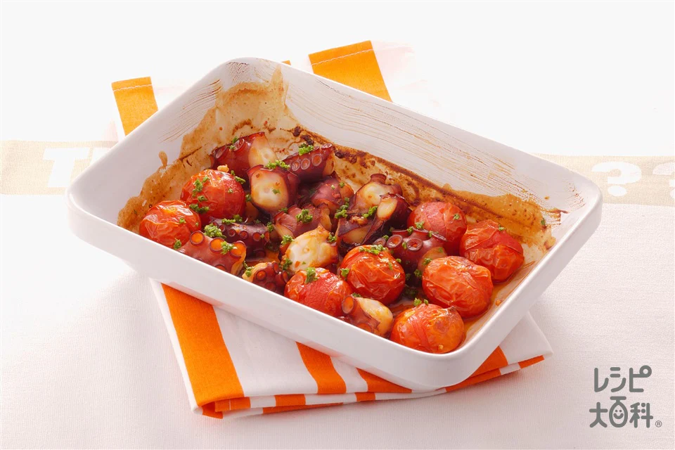 たことミニトマトのオーブン焼き