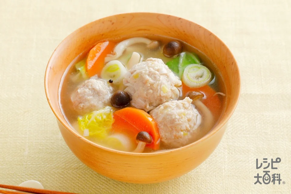 鶏だんごのしょうがスープ