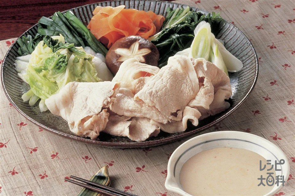 豚しゃぶしゃぶの白ごま風味