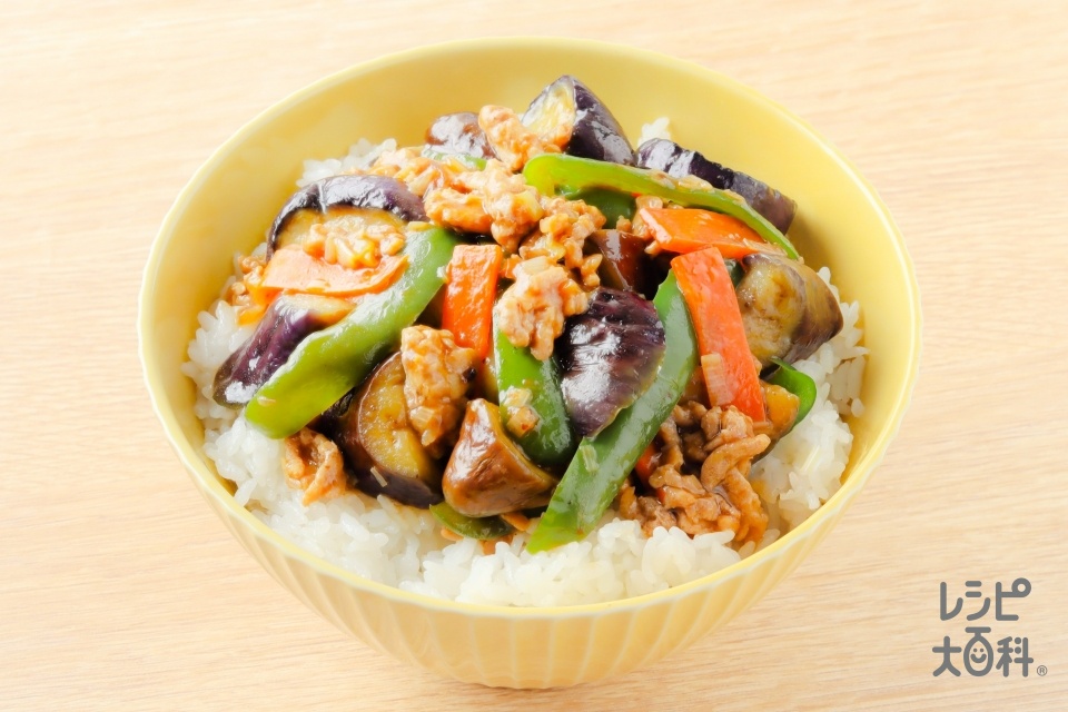 甘口麻婆茄子丼
