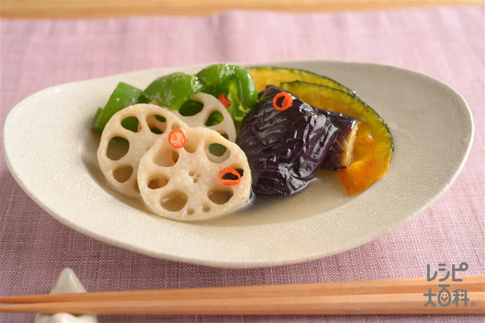 揚げ野菜のだし浸し