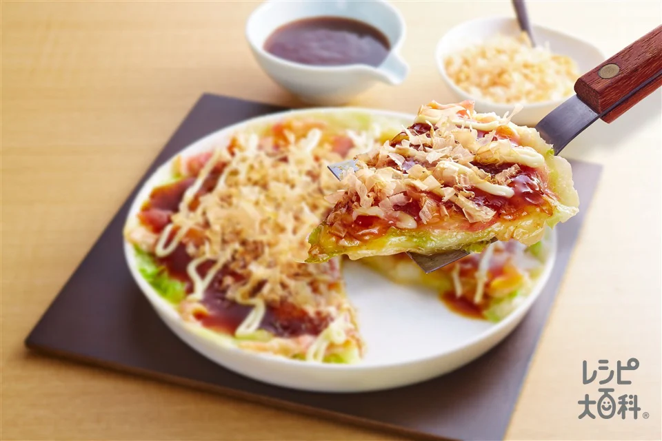 お餅のお好み焼き風