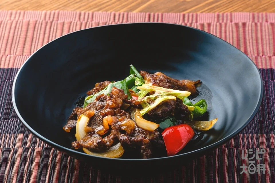牛こま肉炒め