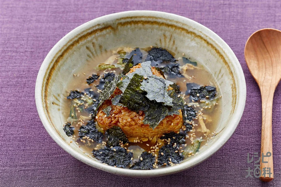 ドンっと海苔!スープかけ焼きおにぎり