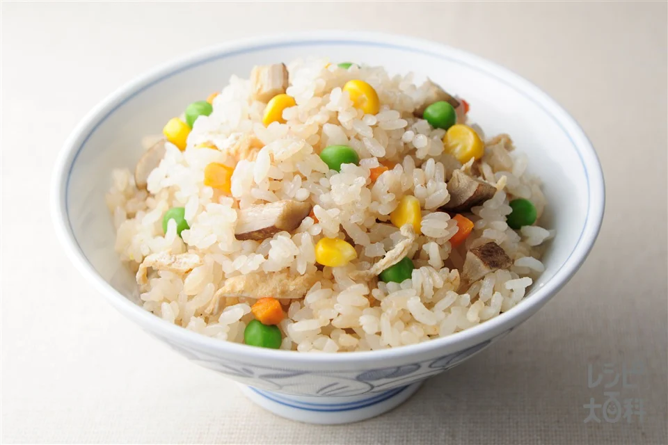 残り野菜で炊き込みご飯