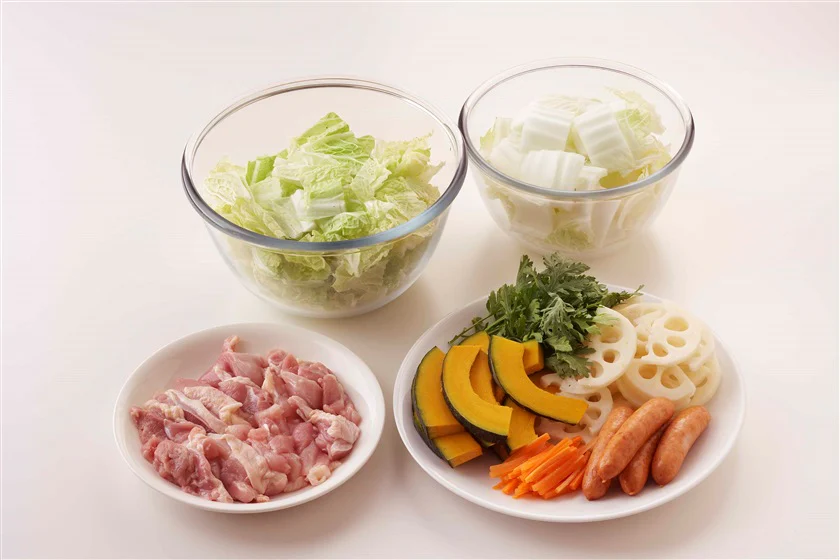 れんこんとかぼちゃ・鶏肉のだし蒸し鍋のつくり方_1_1