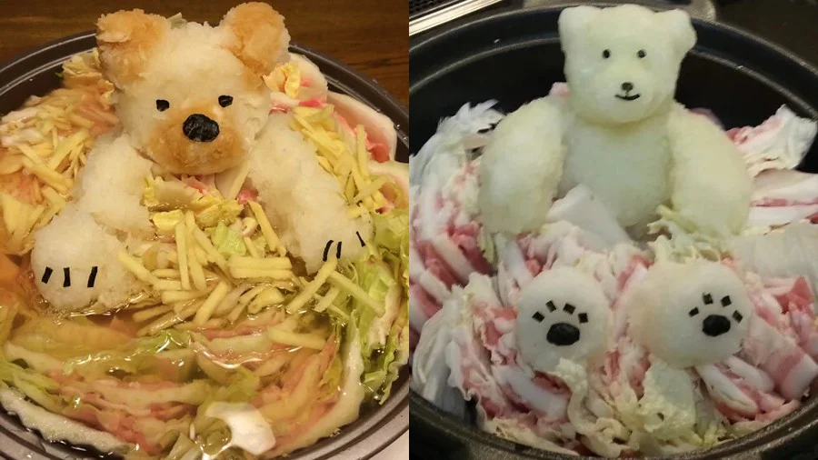基本の丸パーツに数と大きさで変化を加えた「クマ」