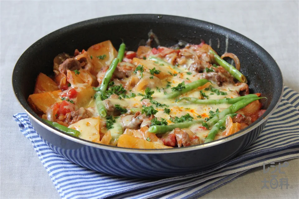 フライパンで!牛肉のトマト蒸し