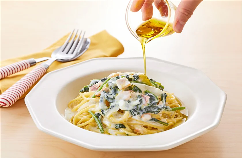 ほうれん草とベーコンのクリームパスタのつくり方_6_1