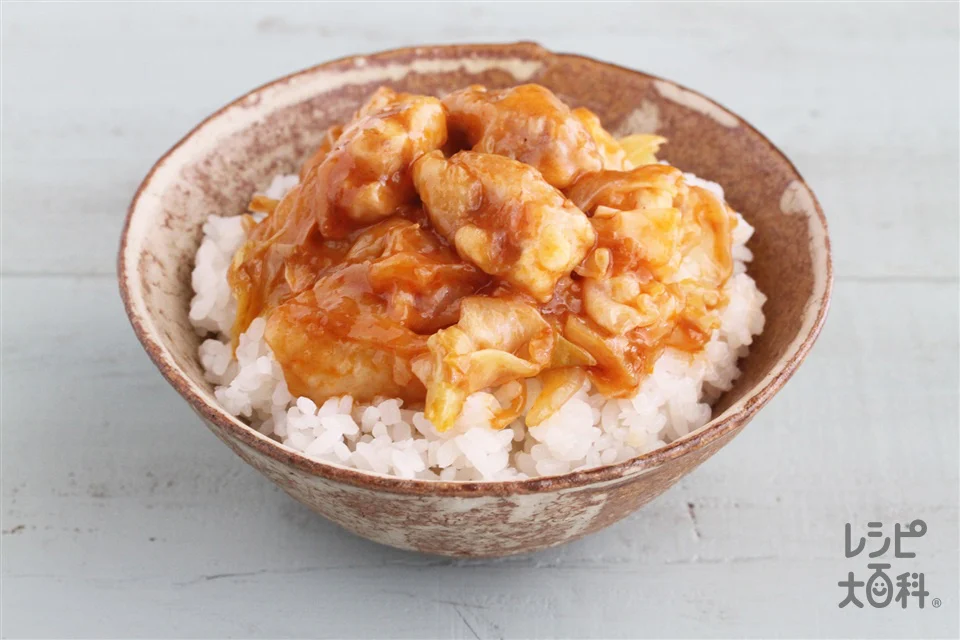 鶏のチリソース丼