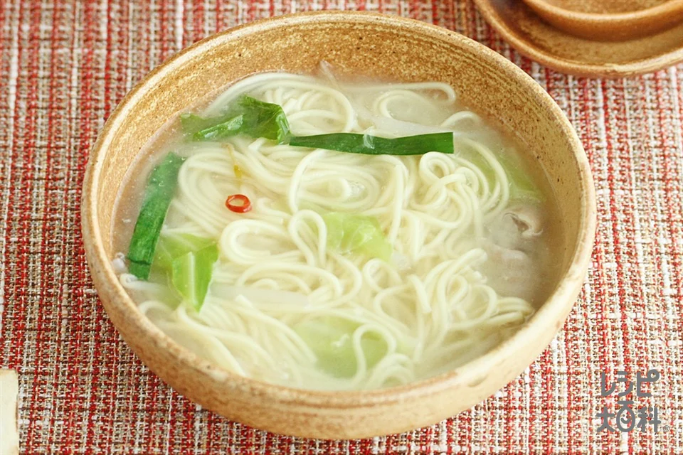 簡単濃厚もつ鍋シメラーメン