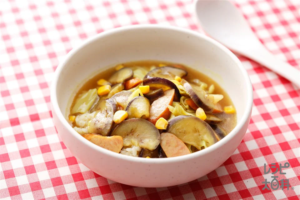 チーズがとろ～り！カレースープご飯