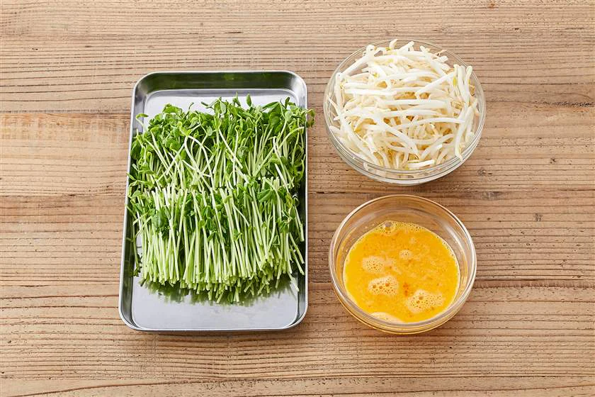 豆苗ともやしのふわとろ卵炒め＜塩分控えめ＞のつくり方_1_1
