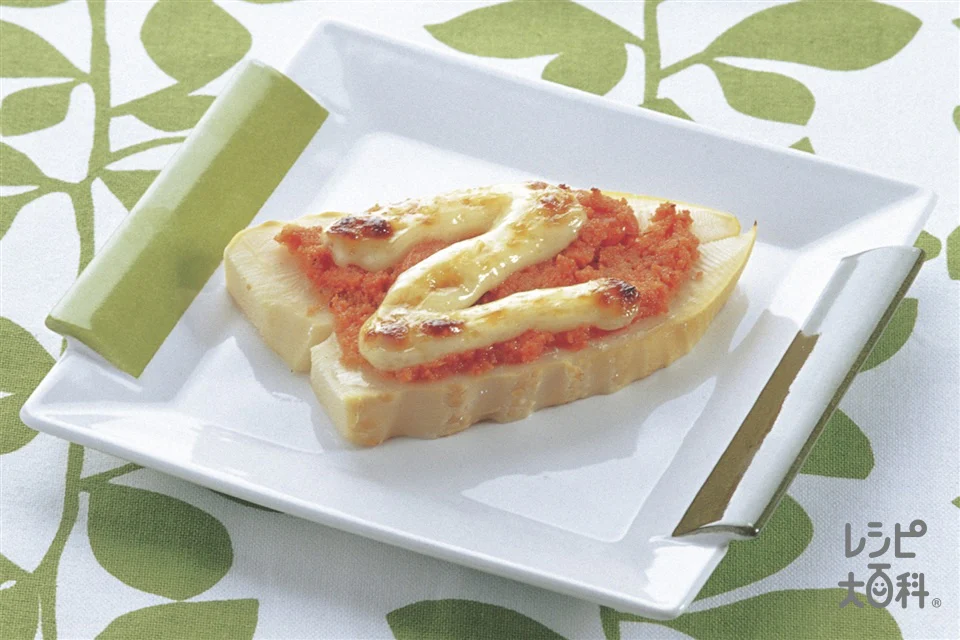 たけのこの明太のっけ　サラリア焼き