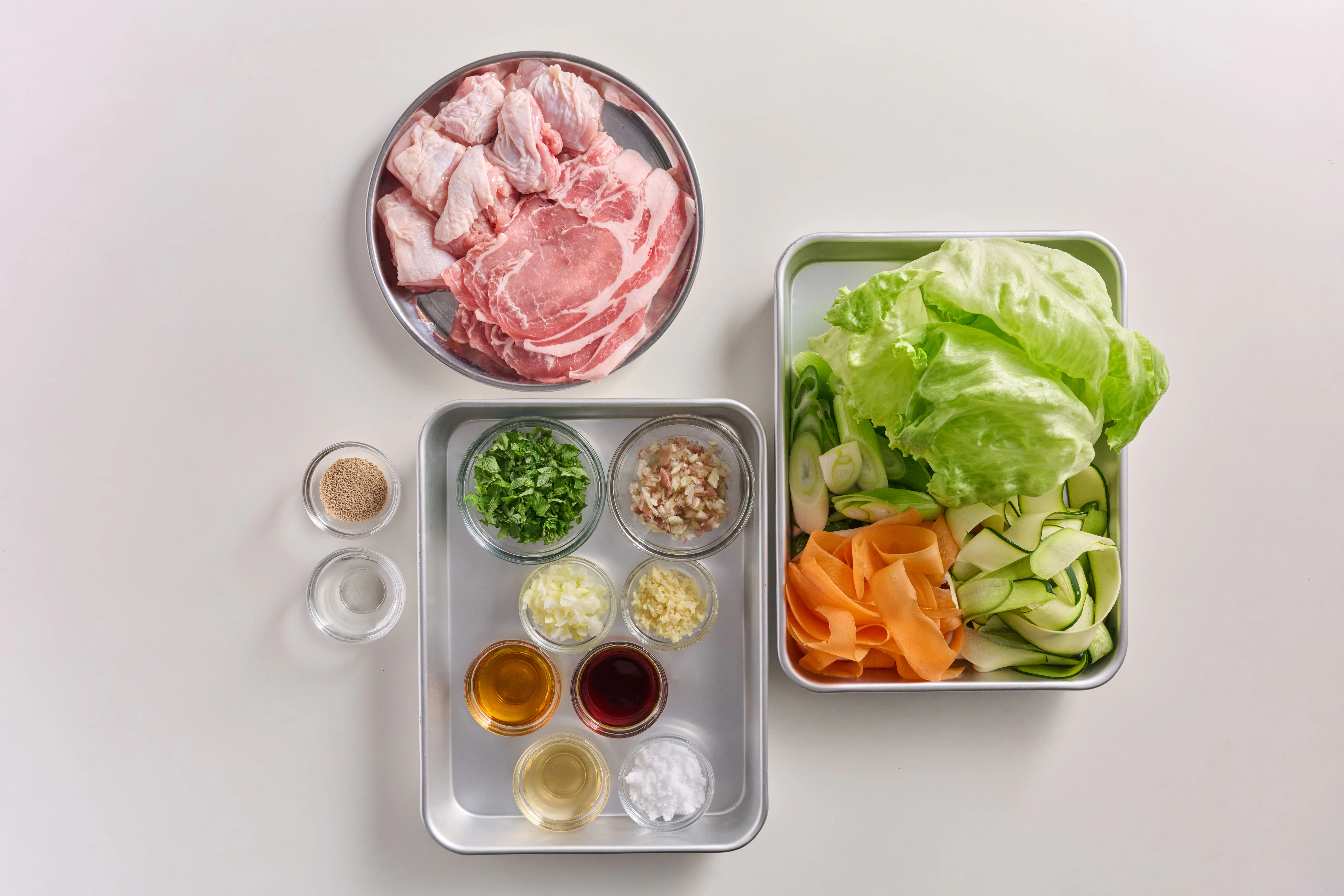 豚肉とレタスのしゃぶしゃぶの材料