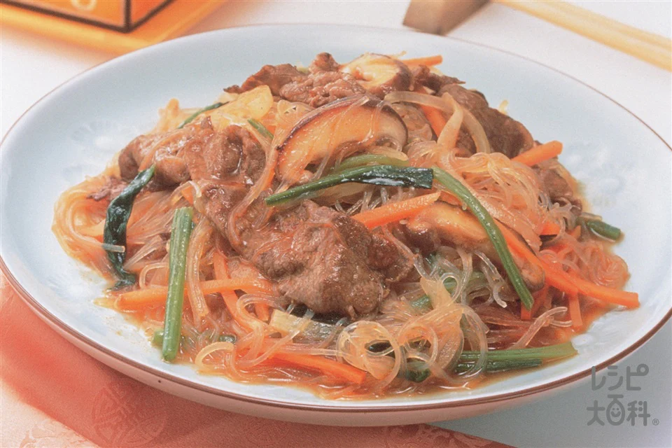 牛肉と野菜と春雨の健康サララ炒め(チャプチェ)