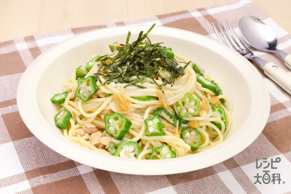 水戻しでモチっと食感！ネバとろ和風パスタ
