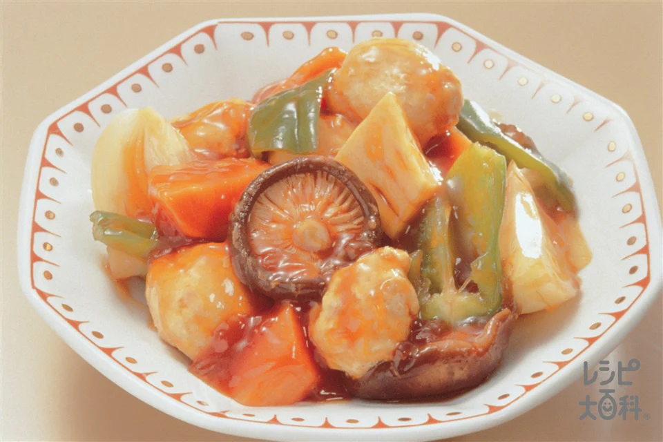肉だんごの甘酢炒め