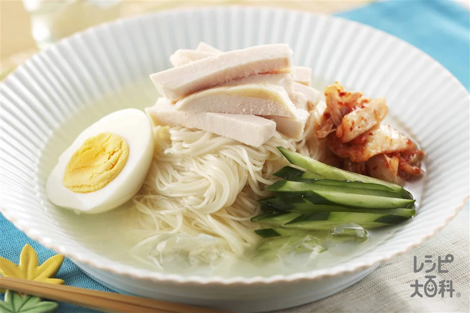 塩鶏のぶっかけそうめん
