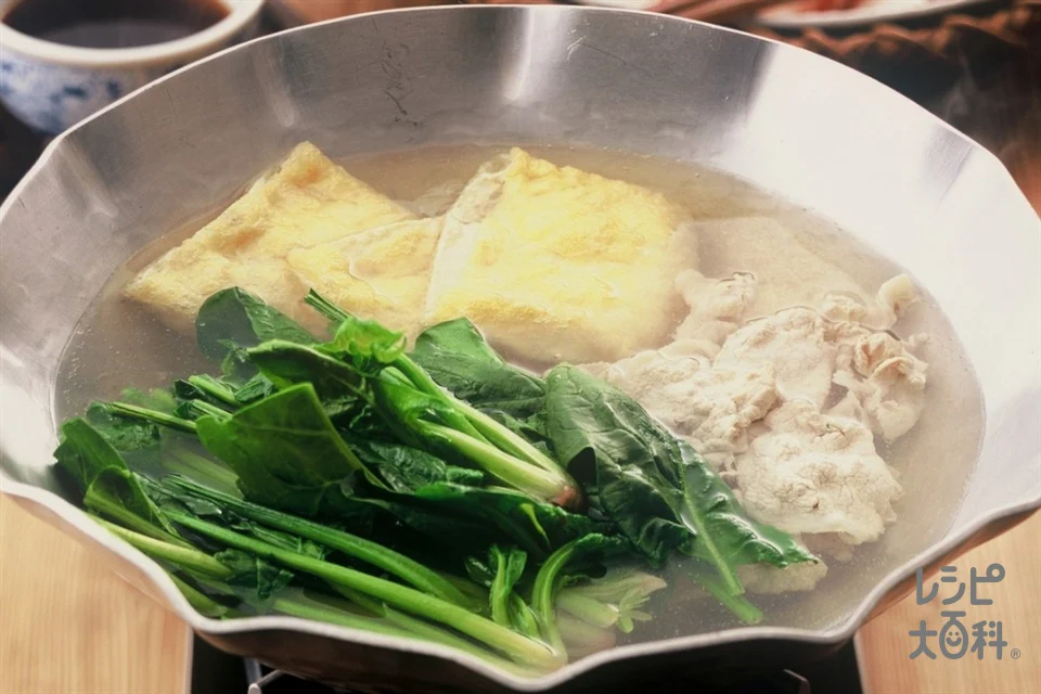 ほうれん草と豚肉のだししゃぶ