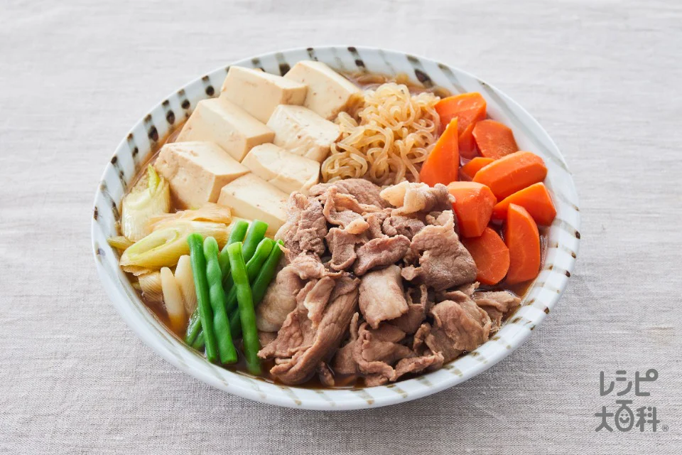 豚こま切れ肉で作る肉豆腐