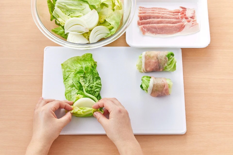 キャベツと玉ねぎの肉巻きのつくり方_2_1