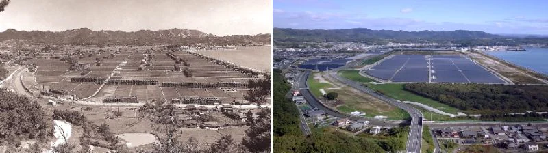 昔の塩田と今の塩田