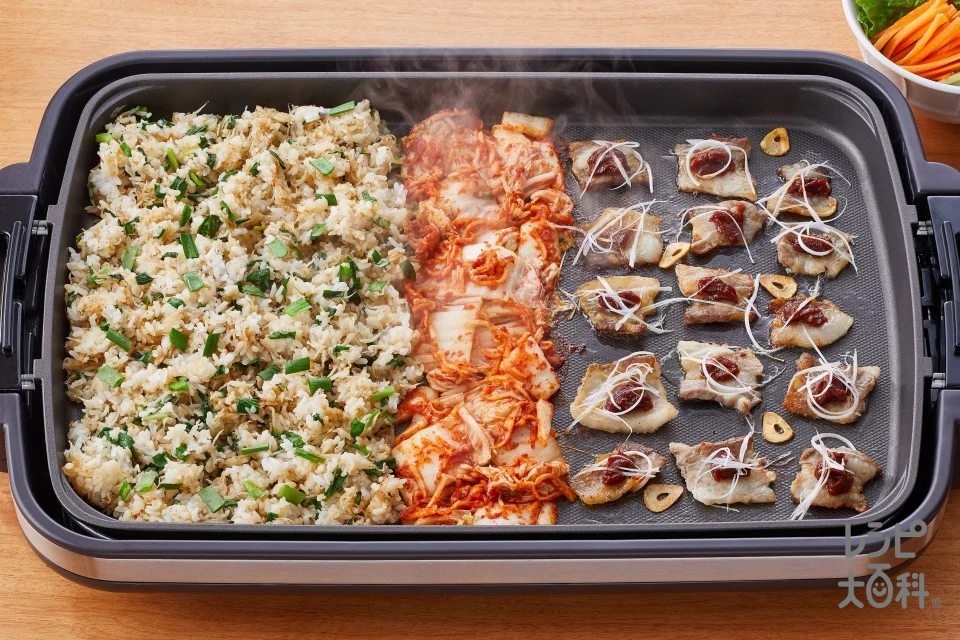 じゃこニラしょうゆ飯 × サムギョプサル