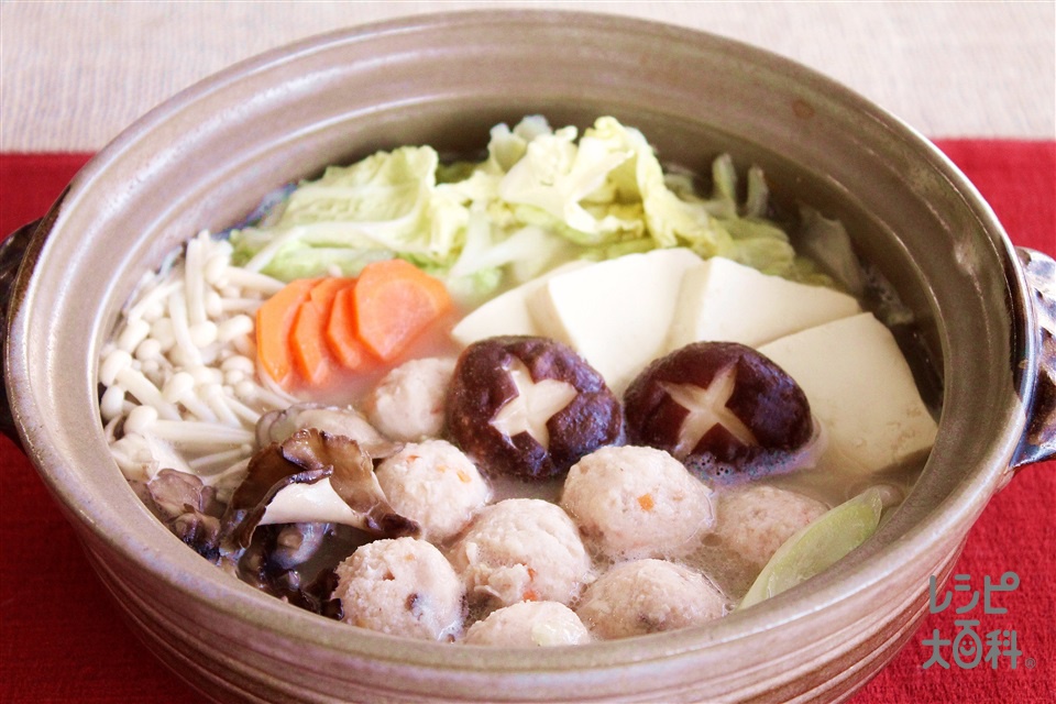 きのことつくねだんご鍋（濃厚白湯）
