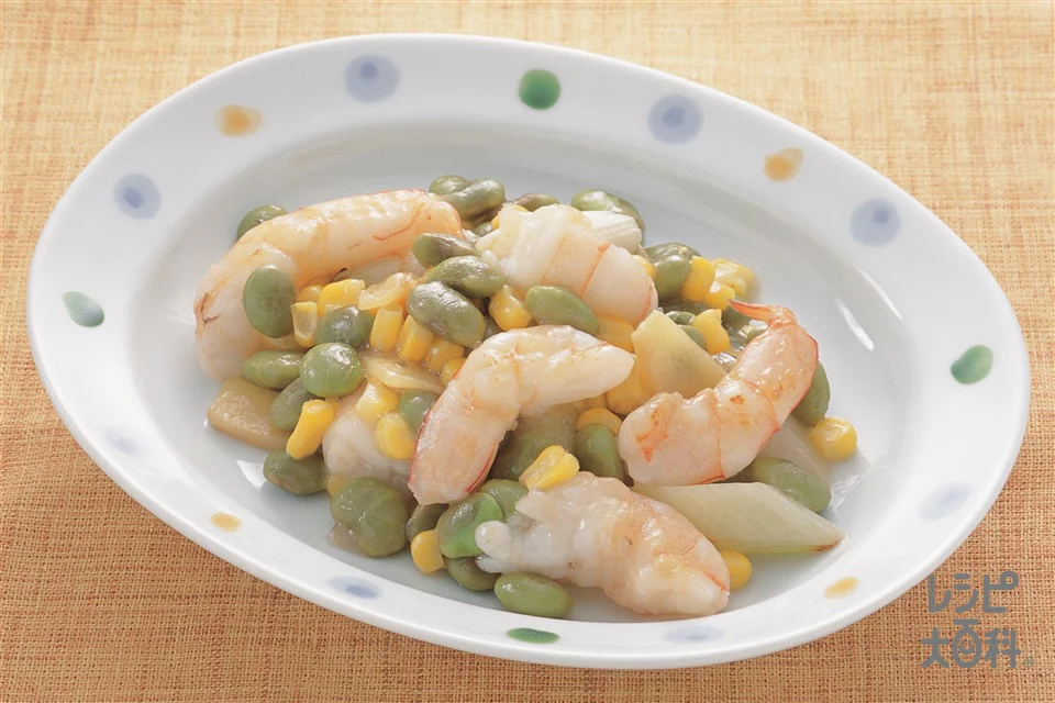 えびと枝豆の炒めもの