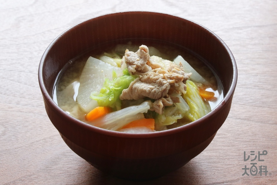 白菜と大根の具だくさんおかずみそ汁の作り方 | レシピ |【味の素パーク】