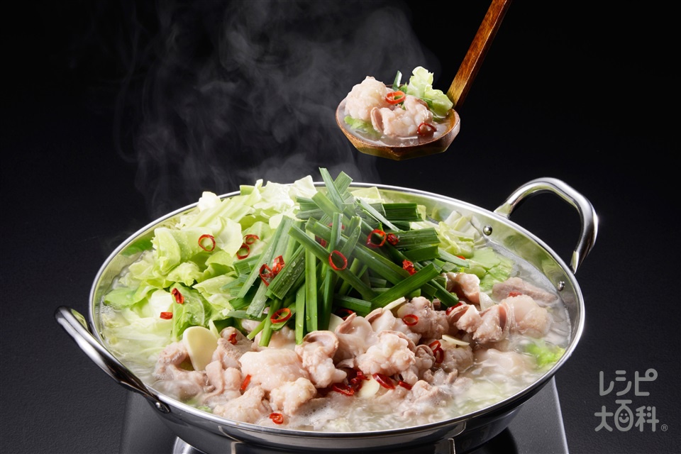 鍋キューブ」で簡単もつ鍋（うま塩味）の作り方 | レシピ |【味の素