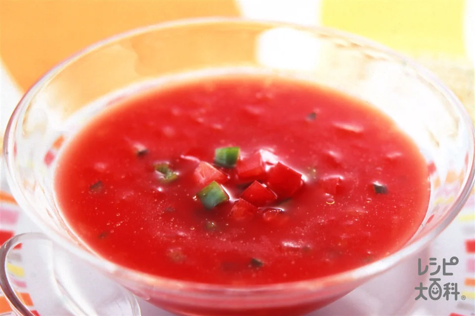 つぶつぶ野菜のトマトスープ