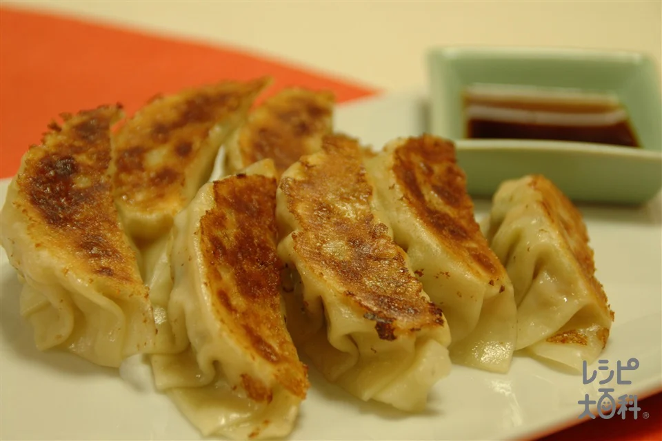 鶏ひき肉と青じそのマヨ餃子