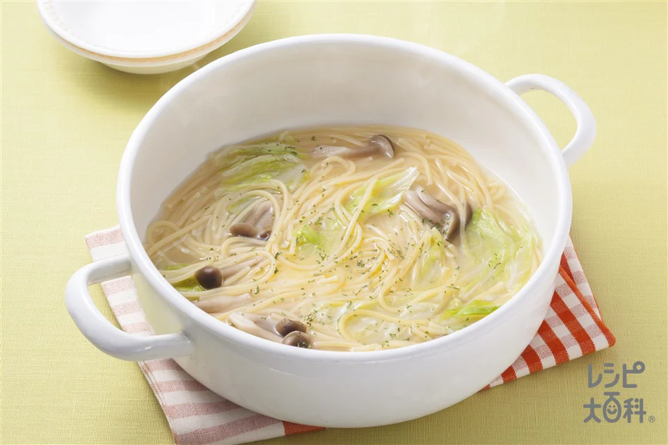 バター風味の〆パスタ